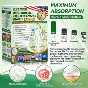 Solaroza® Moringa & Berberine 10-in-1 Advanced Nano Microneedle Patch